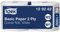 TORK 129262 Papier d'essuyage Basic Bobine à Dévidage Central W1/W2, 340 m x 23,5 cm, vendu par lot de 2