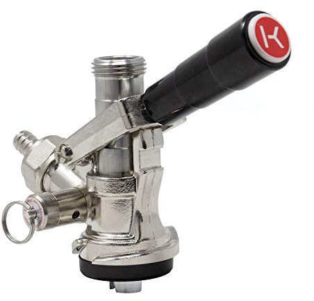Kegco KC kt86s-l - Grifo de cerveza europeo (sistema S, con mango de palanca), color negro