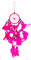 40cm x 9cm Dreamcatcher Knall Pink Traumfänger 5 Ringe Dream Catcher
