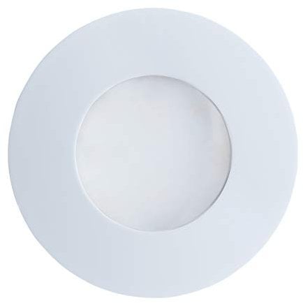 EGLO LED Einbauleuchte Margo, Einbaulampe aus Aluguss, Edelstahl und Glas, Farbe: Weiß, Ø: 8,4 cm, IP65