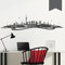 WANDKINGS Wandtattoo Skyline Dortmund mit Fluss 140 x 36 cm - Dunkelgrau - 35 Farben zur Wahl