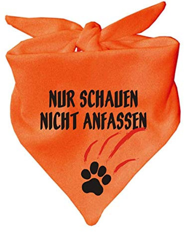 Hunde Dreiecks Halstuch (Fb: orange) (Gr. 1 (55 cm)) Nur schauen Nicht anfassen