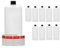 Bouteilles en plastique Octopus 10x 1000 ml, bouteilles en plastique PE-HD avec bouchon à vis de noire, bouteilles vides avec bouchons à vis noire, bouteilles carrées, étiquettes incluses.