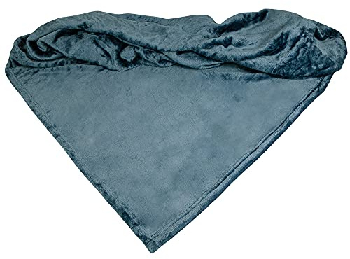 Schecker Mikrofaserdecke Premium 1Stück 150 cm x 95 cm ohne Bestickung Marineblau