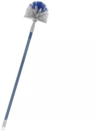 ÉLÉPHANT Maison - Tête De Loup Télescopique - pour Dépoussiérer Facilement Les Surfaces Hautes - Pratique Et Maniable - Manche Réglable - Fibres Fleurées - Bleu & Gris - Fabriqué en France