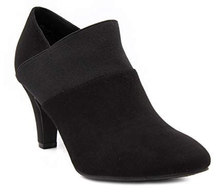 LONDON FOG Damen Bobbie Heel Ankle Booties, Schwarz, 43 EU