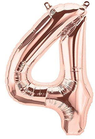 North Star Ball Foil 16-40 cm Nummer 4-Rose Gold, Gold, Gold, 5NS01367-01