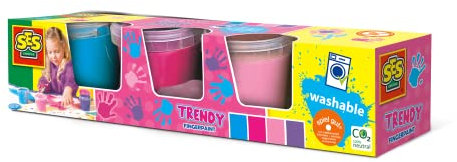 Vingerverf in girly kleuren SES 4x150 ml (00304)