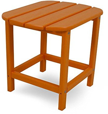 POLYWOOD SBT18TA South Beach 18 Outdoor Side Table, Tangerine