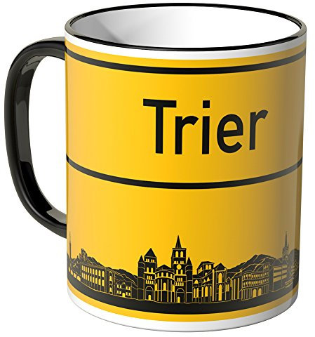 WANDKINGS® Tasse, Skyline Trier - SCHWARZ