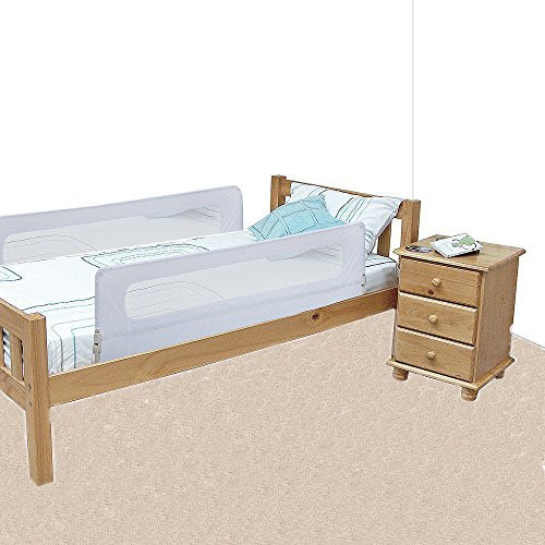 Safetots Extra Breite Doppelseitige Bettgitter, Weiß, 140cm breit x 50cm hoch, Bettschutzgitter für Kleinkinder zur Sicherheit, sicheres Kindergitter für Betten, Bettschiene für Jede Seite des Bettes