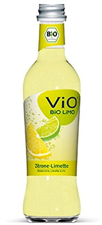 12 Flaschen a 300ml Vio Bio Schorle Zitrone Limette Lemon inclusive Pfand Glas