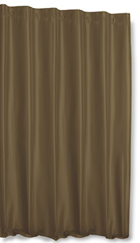 Haus und Deko Thermogardine Wildseide Optik extra breit 245x245 cm Blickdicht Kräuselband Taupe hell Vorhang Polar Fleece Übergardine Gardine