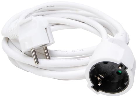 Kopp 143201018 Schutzkontaktverlängerung 3 m, weiß