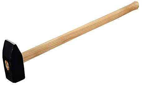Idealspaten WEG20006 Vorschlaghammer mit Eschenstiel, 6 kg, 80 cm