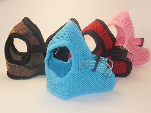 Snazzi Pet Soft No Pull Step-in Dog Harness Small Dog XXS XS Vest for Teacup, Chihuahua, Yorkie, Pomeranian Dog Vest Harness for Puppy Comfy SkyBlue Mesh for Puppies (LG 16-17.5 9-12 lbs)