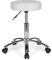 FineBuy Hocker Design Arbeitshocker Stoffbezug Sitzhocker mit Rollen Rollhocker gepolstert ohne Lehne XL