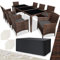 TecTake® Salon de Jardin Extérieur en Aluminium - 8 Fauteuils en Rotin, 1 Table, 2 Sets de Housses Lavables, Housse de Protection - Facile d'Entretien, Mobilier Extérieur