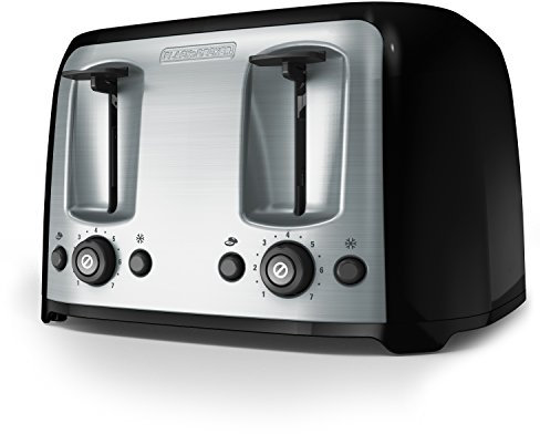 BLACK+DECKER TR1478BD 4-Slice Toaster, Black by Black & Decker