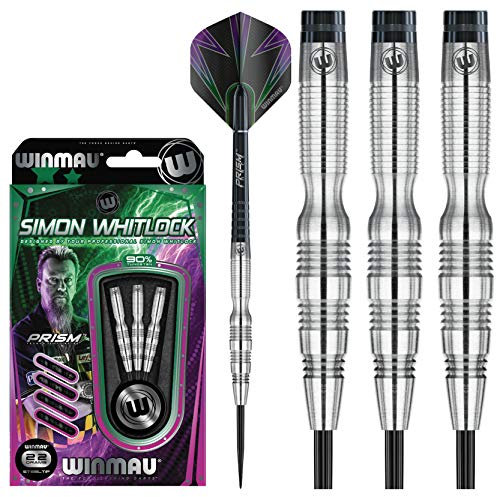 WINMAU Champions - Simon Whitlock 2: 22g Profi Wolfram Steeltip Dartpfeile Set mit Flights und Schäfte