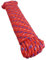 Drisse polyester - rouge fil lilas et rose fluo - Diamètre 6 mm x 20 m