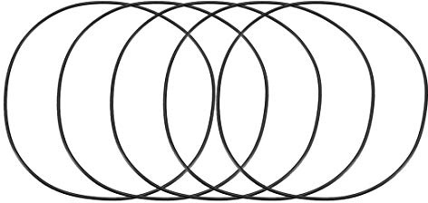 sourcing map 5Stk. Nitrilkautschuk-O-Ringe 124 mm AD 120 mm ID 2 mm Breite | metrische Dichtung