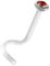 bioplast® Nasenstecker mit Stein orange