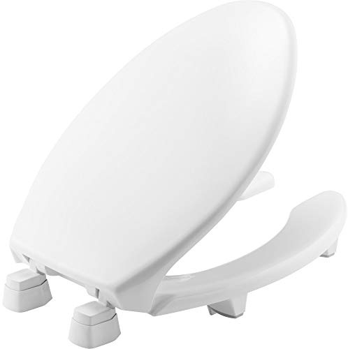 Bemis 2L2150T 000 Medic-Aid 2 Lift Raised Open Front Toilet Seat with Cover, White, Elongated