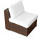 XINRO Garten-Lounge Sessel - Mittelteil - Polyrattan - braun-mix - erweiterbar - bequem - mit Kissen - Outdoor