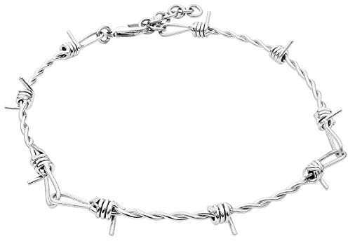 etNox hard and heavy Stacheldraht Unisex Halskette Standard Edelstahl Industrial, Rockwear