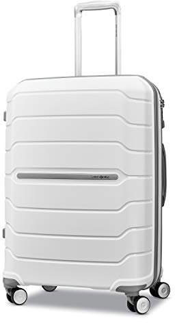 Samsonite Freeform Hardside erweiterbar mit Doppel-Spinner-Rädern, Weiss/opulenter Garten, Checked-Medium 24-Inch, Freeform Hardside erweiterbar mit Doppelspinnerrollen