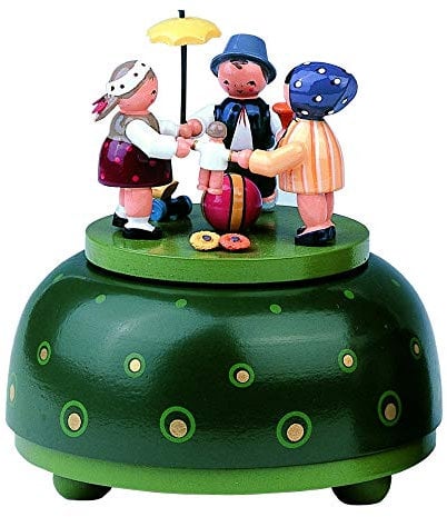 KWO Olbernhau Spieldose Kinderreigen, 12 cm, Mehrfarbig