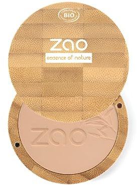 Bio Make Up Vegan Compact Powder ZAO 9 g – Vegane Naturkosmetik Schminke Puder – deckend & mattierend – Nachfüllbar - Nr. 303 Apricot Beige