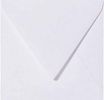 25 Quadratische Briefumschläge 10,0 x 10,0 cm 100 x 100 mm Weiß Verschluss: feuchtklebend Grammatur: 120 g/m²