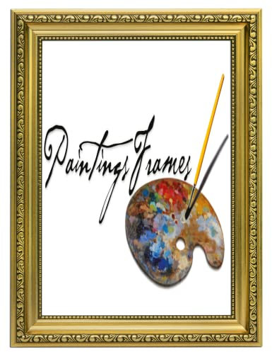 Frame Company Cadre photo stylisé shabby chic à poser ou à accrocher Dos MDF Verre styrène haute clarté, doré, A3