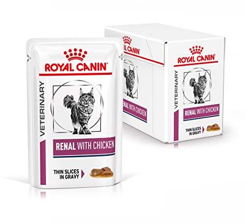 Royal Canin VET DIET Renal S/O Huhn (Beutel) 12x85g | Royal Canin | Diät-Alleinfuttermittel | Zur Unterstützung der Nierenfunktion bei chronischer Niereninsuffizienz