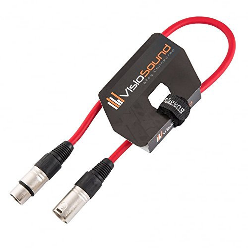 Male to Female XLR Mic Lead/Balanced Microphone/Mic Patch Cable / 7 Colours 0.5m Red