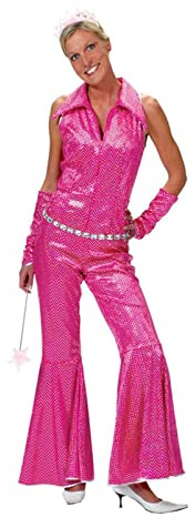 Funny Fashion 508087-36/38 - Disco Jumpsuit rosa, Größe 36/ 38