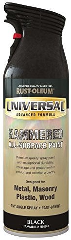 Rust-Oleum AE0160006E8 400ml Universal Spray Paint-Hammered Black, 400 ml (Pack of 1)