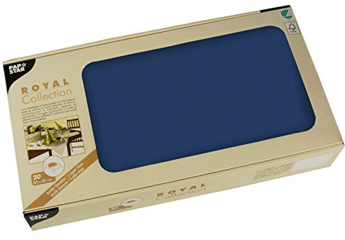 Papstar, 20 Mitteldecken, Tissue ROYAL Collection 80 cm x 80 cm dunkelblau, #81893