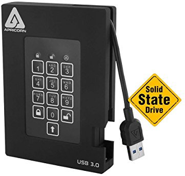 Apricorn Aegis Fortress Externe SSD (512 GB, FIPS 140-2, Level 2, 256-Bit verschlüsselt, USB 3, A25-3PL256-S512F)