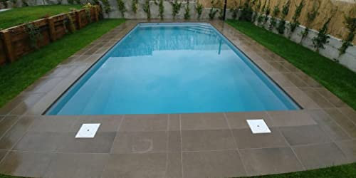 Poolomio PVC-Poolfolie Premium Line Meterware, hochwertige & kältebeständige Poolinnenfolie für Schwimmbecken, Ersatzfolie Stärke 1,5 mm, Poolinnenhülle mit Rollenbreite 2,02 x 25,2 m, Grau