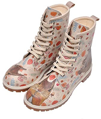 DOGO Schuhe Vegane Damen Boots Stiefeletten - Squirrel 38