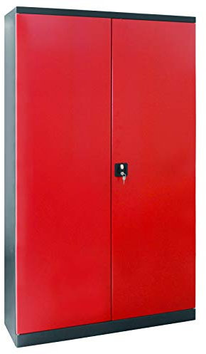 ADB Flügeltürenschrank Werkstattschrank XL-B 4 Fachböden Werkstatt Metall-Schrank 1920x1100x380 mm