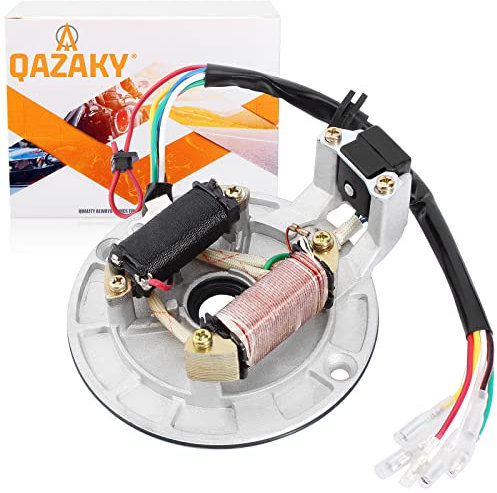 QAZAKY Lichtmaschine Stator Ankerplatte Magneto 2 Spulen für 50cc 70cc 90cc 110cc 125cc 140cc Pickup Kickstarter Pit Dirt Bike ATV Go Kart Quad Scooter Buggy Taotao Kazuma Baja SDG SSR 4 Wheeler