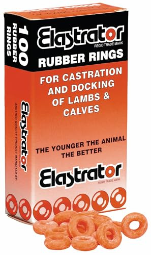 Ukal Elastrator Rings, 100-Piece,Anneau Elastrator