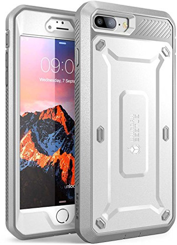 SUPCASE Unicorn Beetle Pro Series Schutzhülle für iPhone 7 Plus, iPhone 8 Plus, mit eingebautem Displayschutz, robuste Schutzhülle für iPhone 7 Plus/iPhone 8 Plus (weiß)