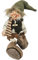 Wichtel 55 cm – Rustikale Weihnachtsdeko aus Textil – Winterliche Dekofigur im skandinavischen Stil/Weihnachtsgnom/Kantenhocker (Mann)
