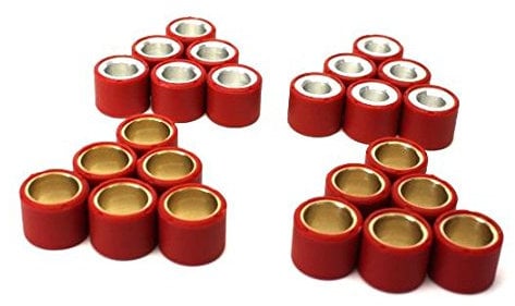 Variomatik Gewichte Abstimmset Variorollen 19x15,5mm kompatibel mit Piaggio Fly, TPH, Zip, Gilera Runner, Stalker, Liberty, ET4 Gewichte: 4,8gr, 5,5gr, 6,0gr, 6,5gr