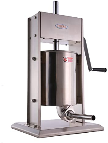 Hakka 15L/14.5kg Wurstfüller, Vertikaler Wurstbereiter und Wurstfüller mit 4 Sttuffing Tubes (15L)